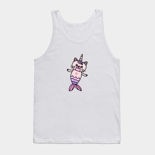 Cute Cat Mermaid Unicorn Fish Tank Top